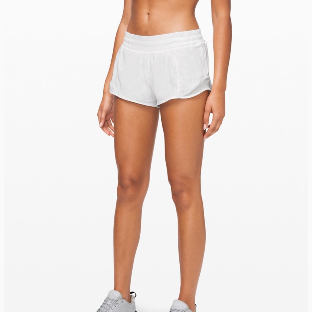 LULULEMON - White hotty hot II short SIZE 8